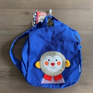 New Moulin Roty Blue Monkey Toddler Backpack